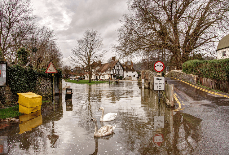 Flooded forrd in UK