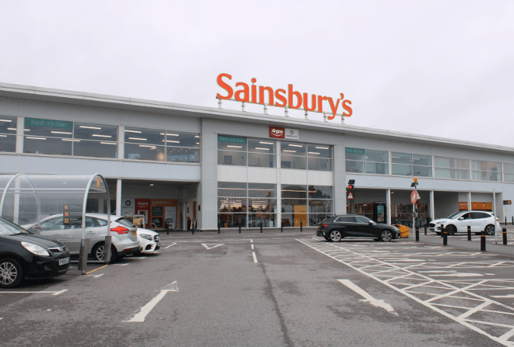 Sainsburys supermarket carpark