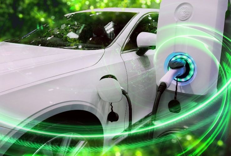 Electric car and EV chargepoint