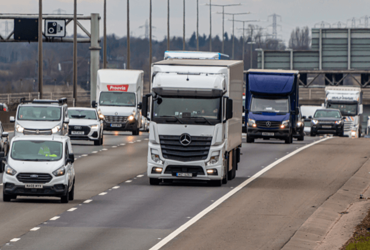 Lorry on M1 motorway