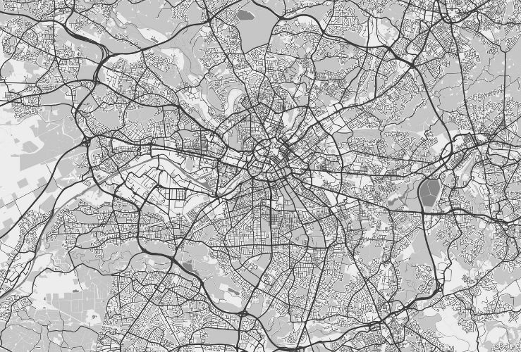 Map of Manchester city centre