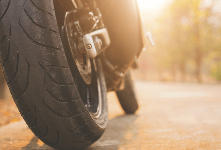 A motorcycle tyre 