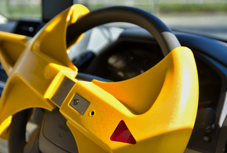Steering wheel security lock