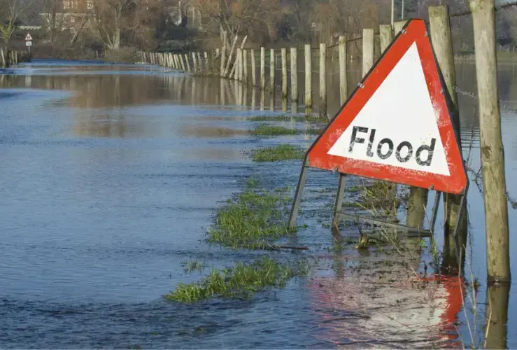 Flooded road