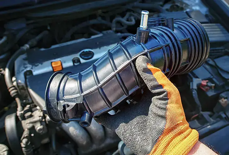 An air intake pipe for a car