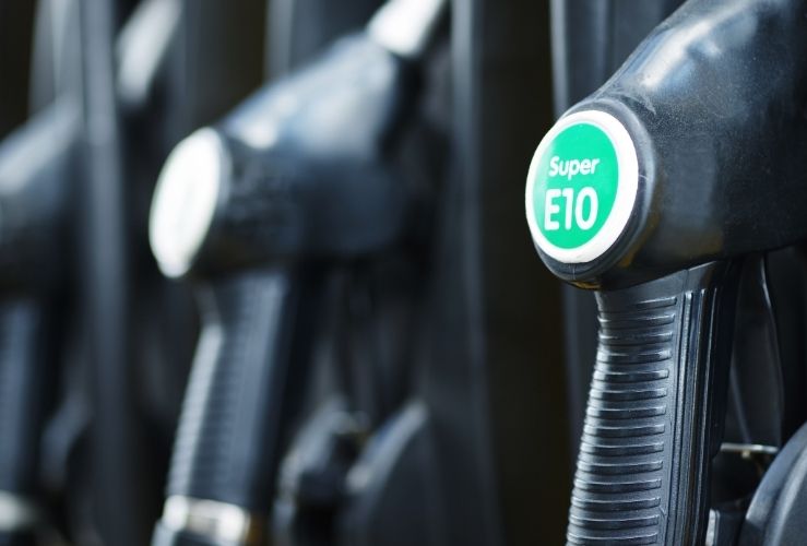 E10 petrol fuel pumps