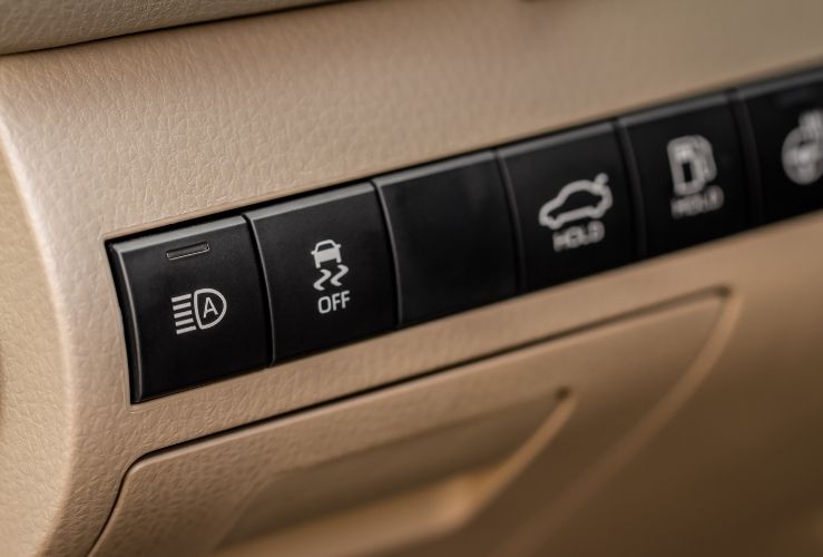 ESP control button in car