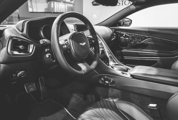 Interior of an Aston Martin DB11