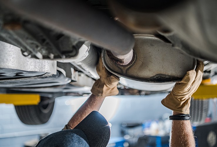 Vehicle exhaust system check