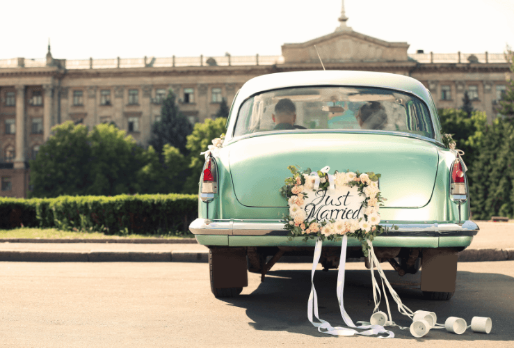 Classic car hire for wedding
