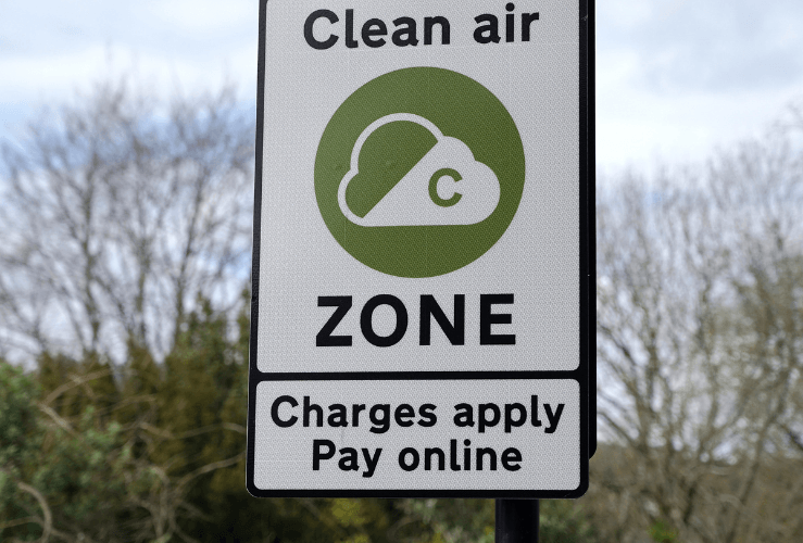 Sign indicating a Clean Air Zone