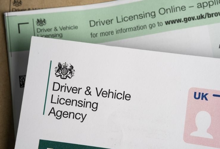 Image of driving licence application